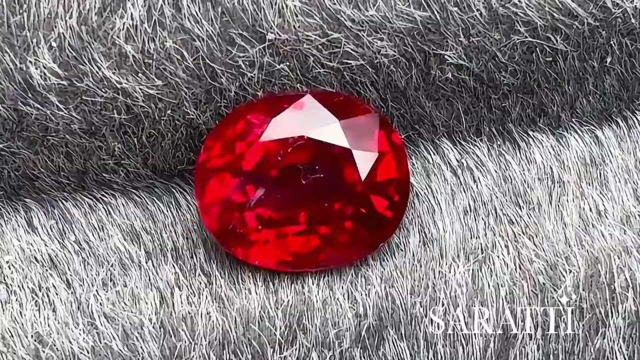Natural Pigeon&rsquo;s Blood Ruby Oval 1.37ct | Untreated | GUILD Certified | SARATTI