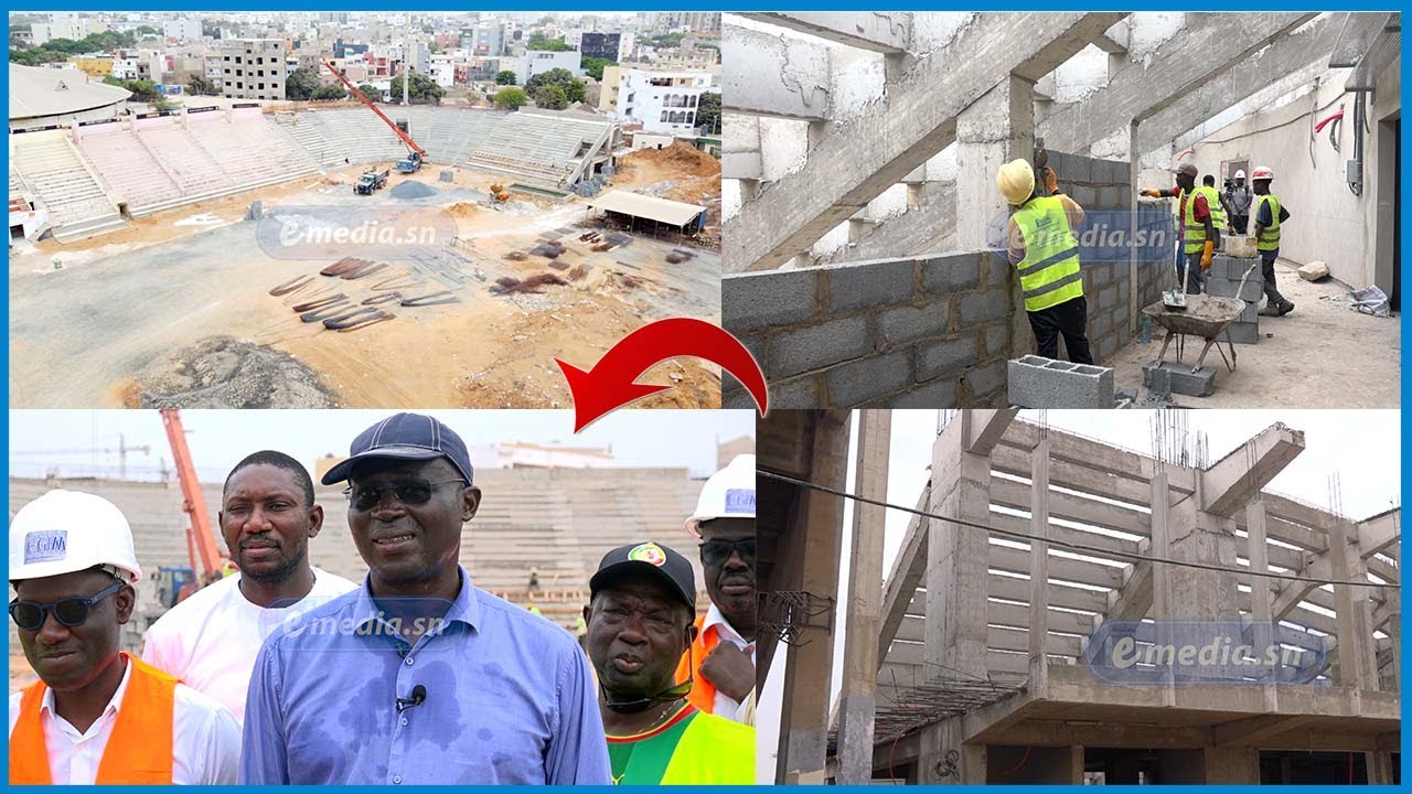 VISITE DE CHANTIER DE ME AUGUSTIN SENGHOR AU STADE DEMBA DIOP : CE MARDI 28 MAI 2024 FR
