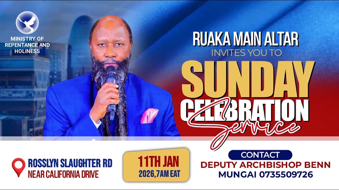 RUAKA MAIN ALTAR CELEBRATION SUNDAY SERVICE - 11th JANUARY 2026
