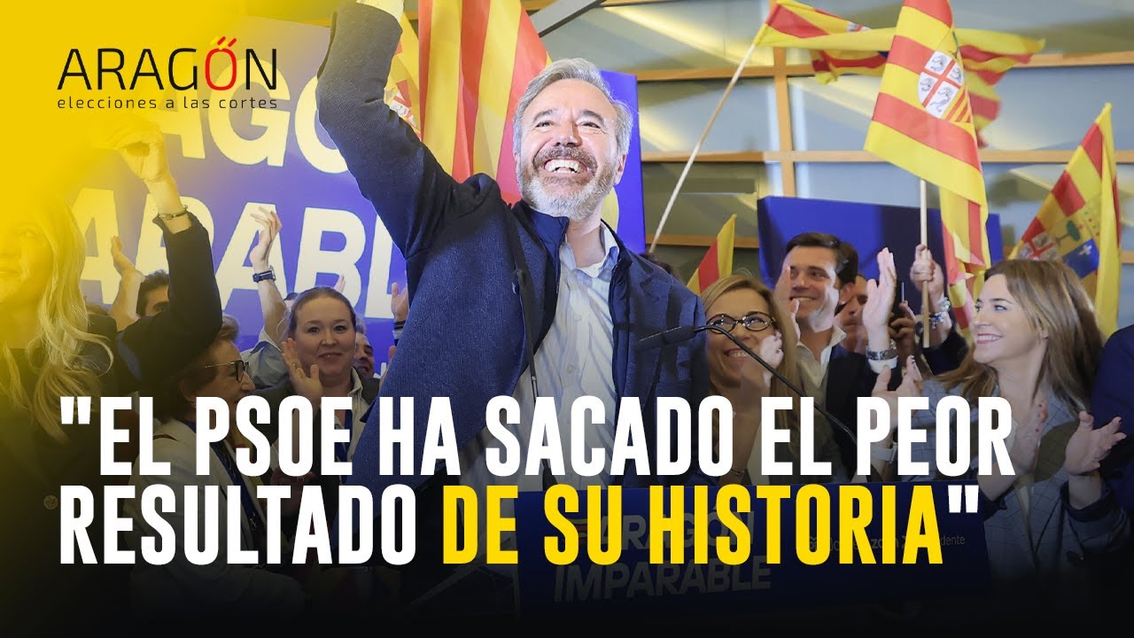 Azcón celebra los resultados de las elecciones: 