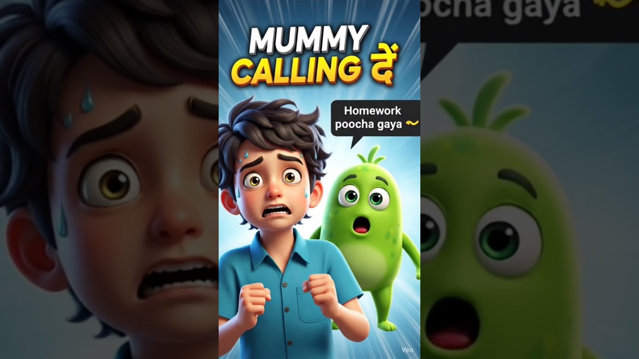 Mummy Ka Call 😱 | Homework Panic 😂 | Funny Short