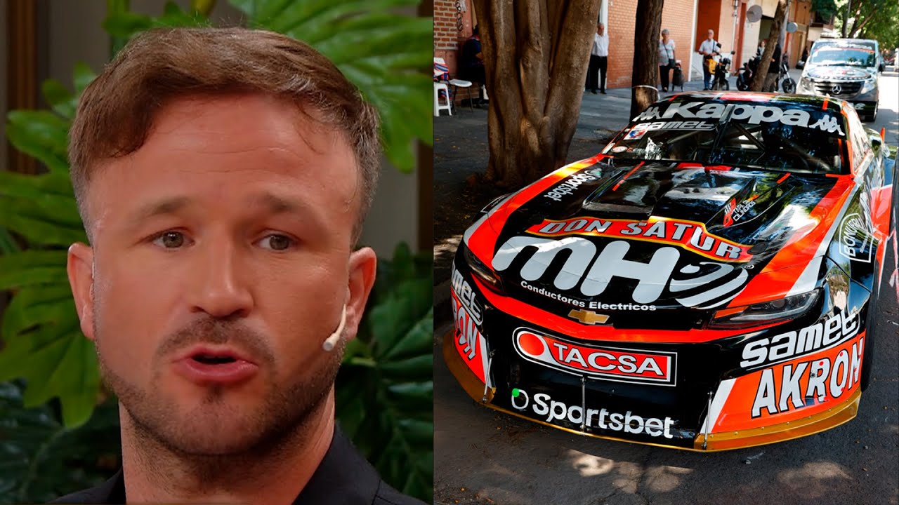 ¡Un campeón! Agustín Canapino llegó a la #mesaza de Juana con su auto de competición y sus trofeos