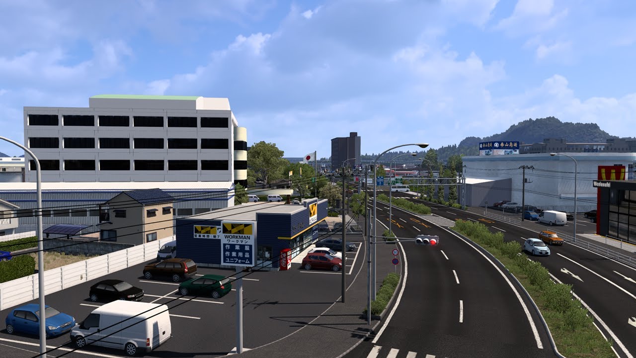 ETS 2 | Project Japan Map v1.1.1 | Shirakawa Village (Gifu) - Matsuyama (Ehime)