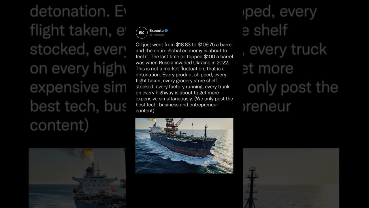 Oil price detonation: $18 to $109 a barrel 🛢️