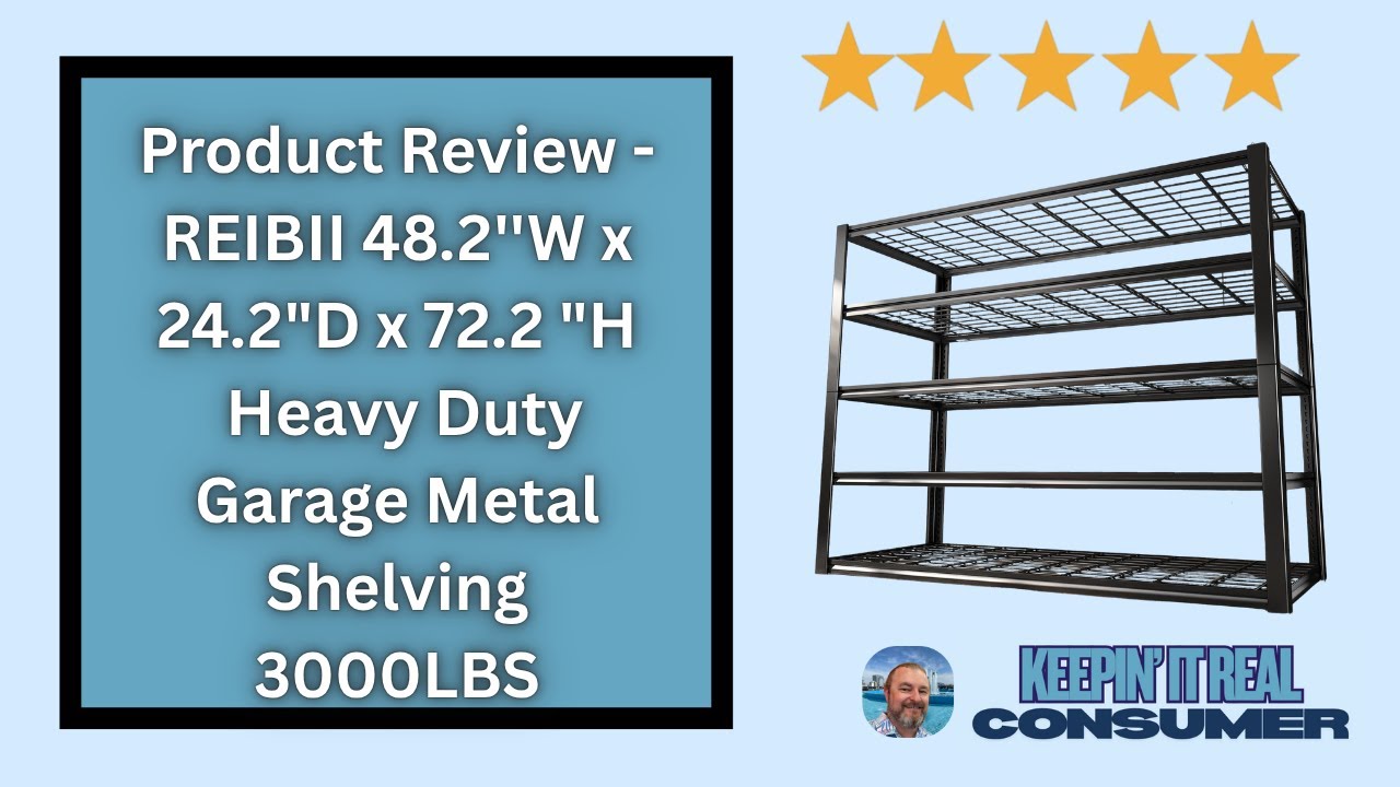 REIBII 48.2″W Garage Shelving Review - 3000 lb Heavy-Duty Storage Rack!
