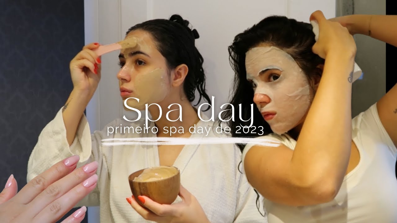fiz o primeiro SPA DAY CASEIRO de 2023! unhas, cabelo, skin care etc. 💗