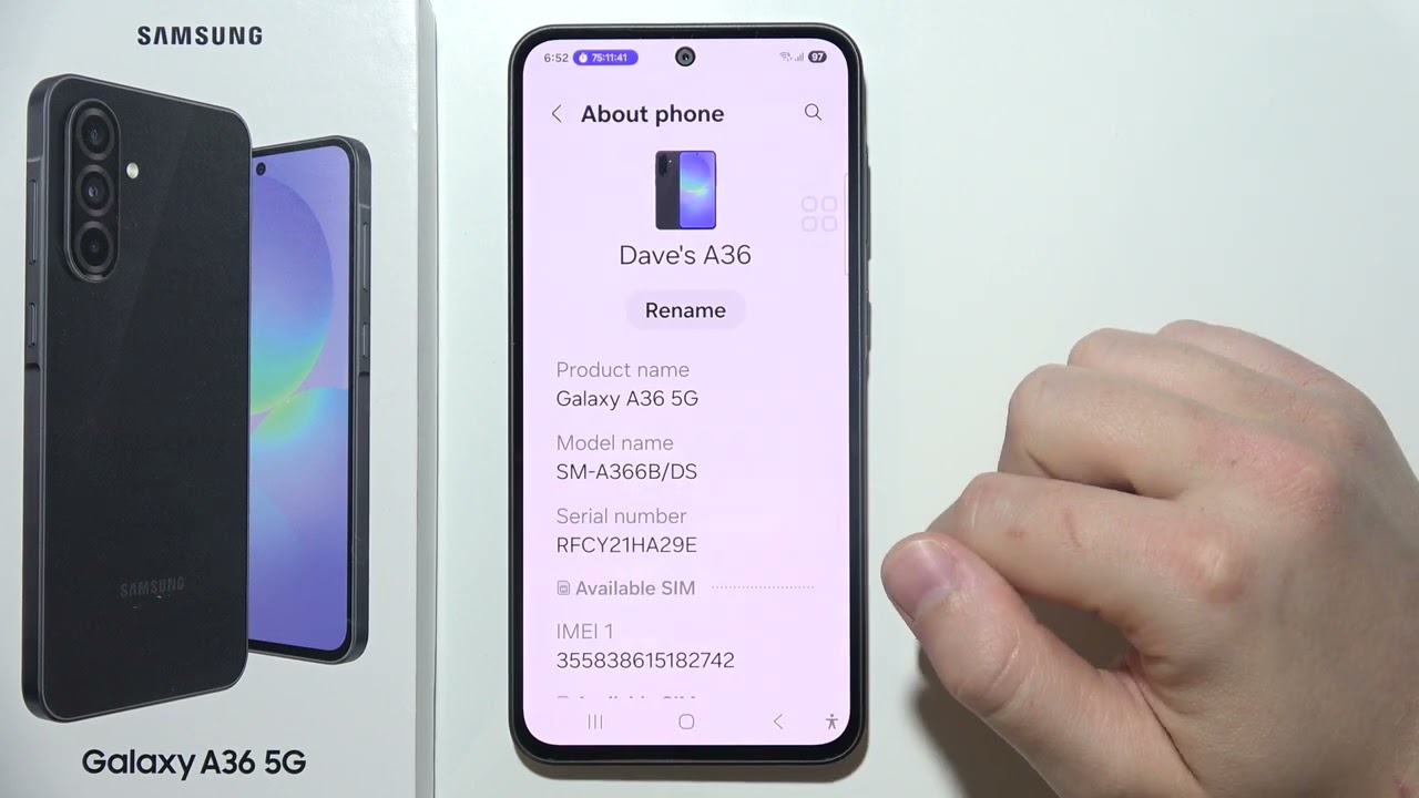 Samsung A36 5G: How to Find EID Number