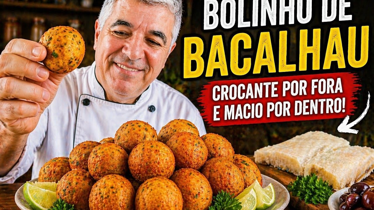BOLINHO DE BACALHAU EMPANADO , SIMPLESMENTE MARAVILHOSO !!