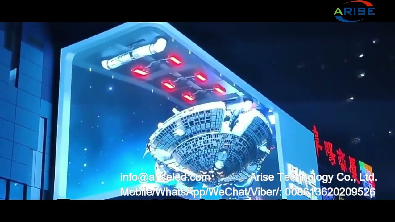 Naked Eye 3D Led Display Screen Outdoor Led Sign Board Matrix Advertising LED Display Billboard Curv