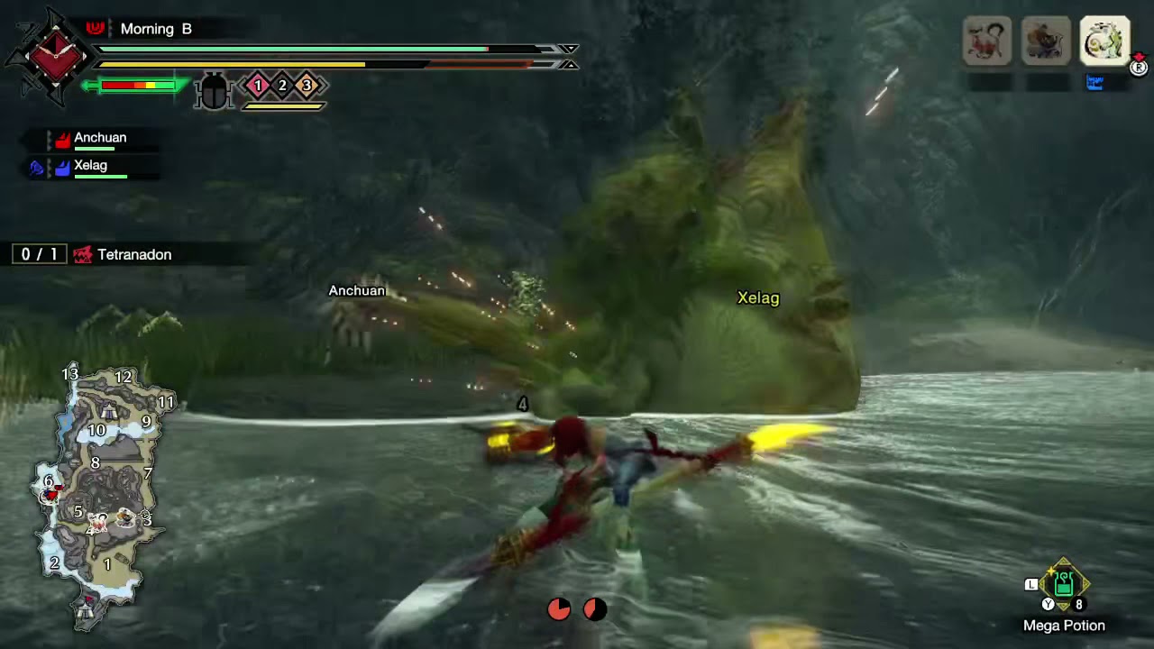 Cloudy with a chance of Insect Glaive.  Not your day Tetra.