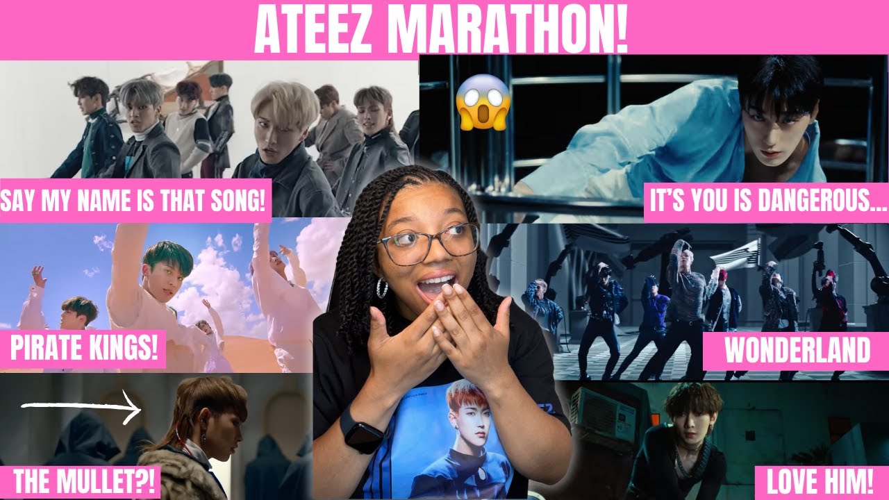 ATEEZ MARATHON!! IT'S YOU THOUGH...Wonderland, Say My Name, Pirate King, and It's You Reaction!