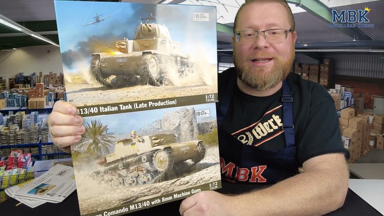 MBK packt aus #905 1:72 M13/40 Italian Tank , Carro Comando M13/40 w/8mm Breda MG (IBG 72125, -129)