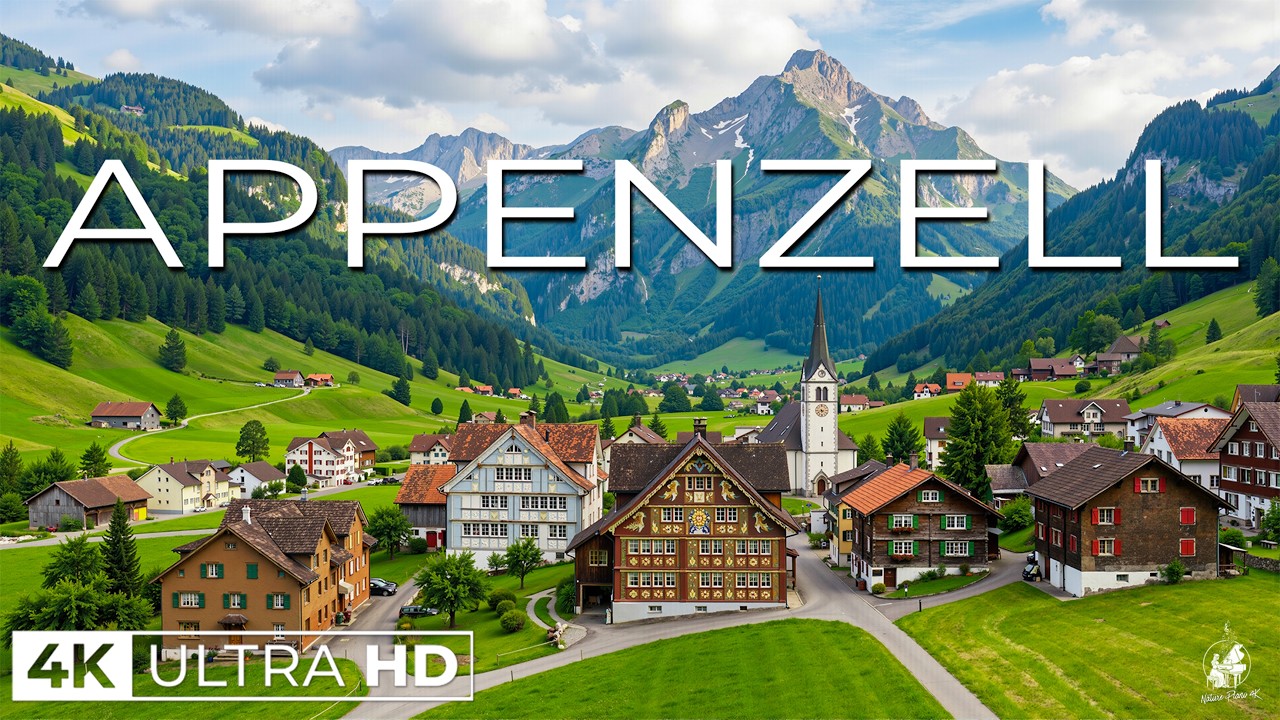 Appenzell Switzerland 4K 🇨🇭 | Swiss Alps Scenic Village & Ebenalp Mountain Views | Ultra HD