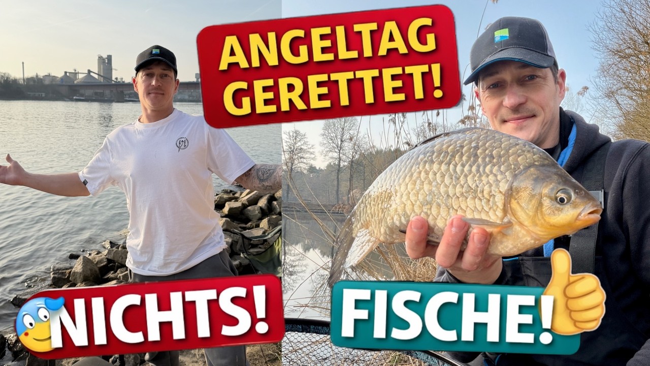 Erst Schneider am Rhein… dann plötzlich Fische! 🎣 Method Feeder rettet den Angeltag