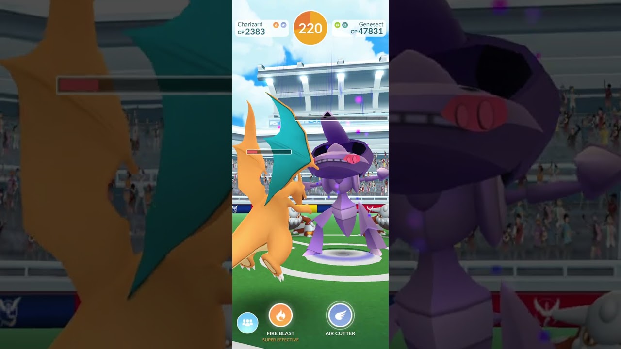 Defeated genesect| Pokemon Go | trainerwithguns