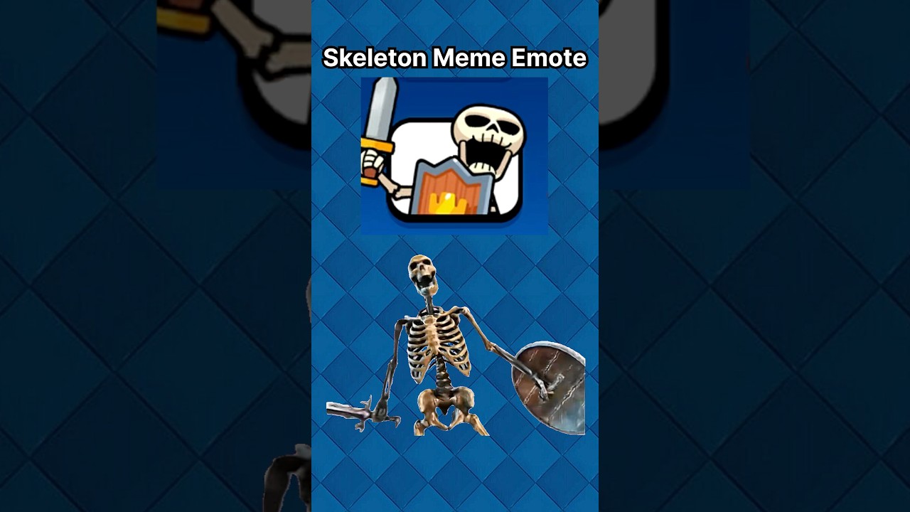 Skeleton Meme Emote in Clash Royale💀