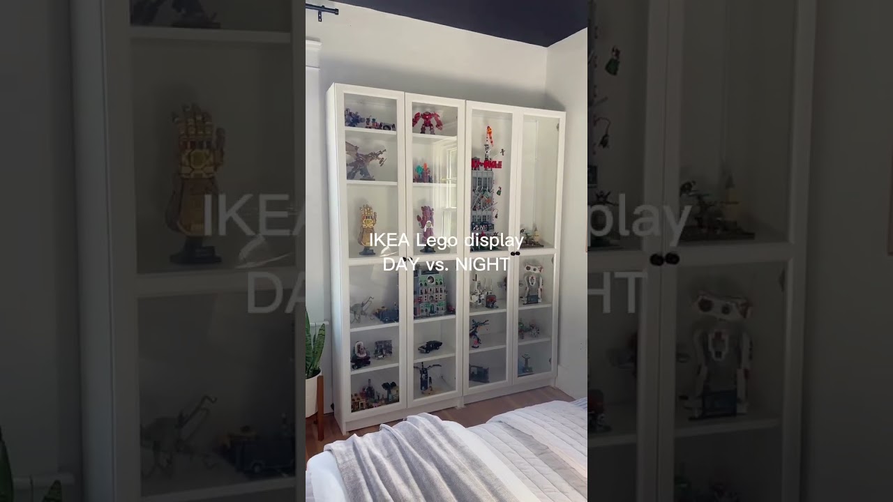 IKEA Lego Display Day vs. Night #legodisplay #teenageboyroom #teenbedroom