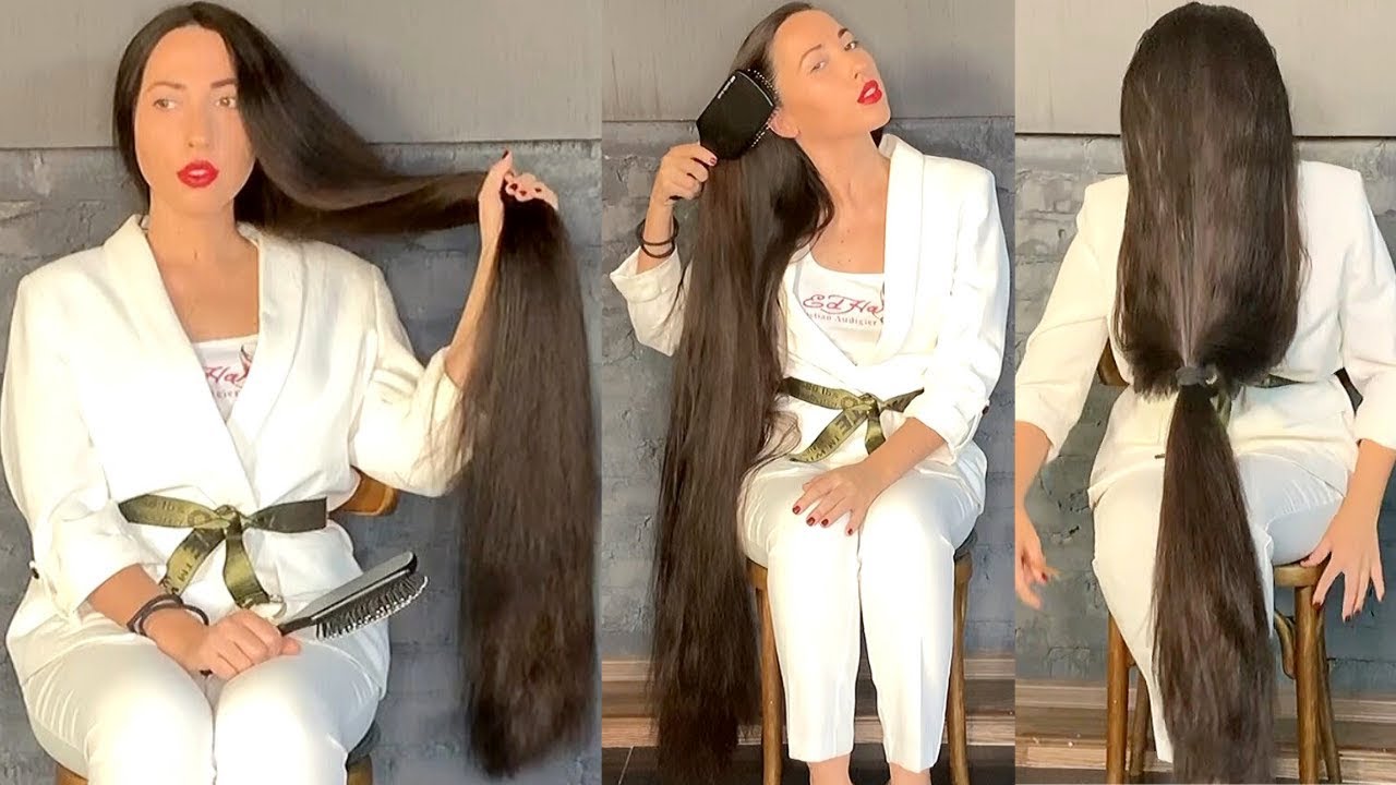 RealRapunzels | Mila's Elegant Hair Play With Her Super Thick Hair (preview)