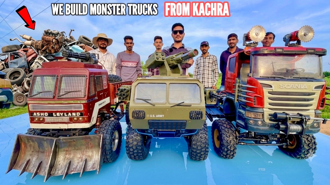 RC Junkyard Parts to RC Monster Truck Making Challenge &ndash; Chatpat toy tv