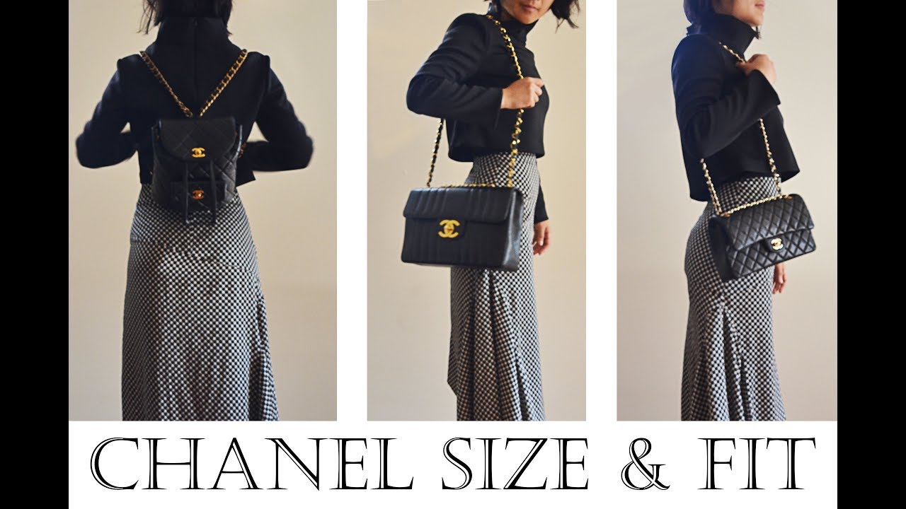 Review of what fits inside Chanel Classic Flap Medium, Vintage Chanel Jumbo & backpack + Mod Shots