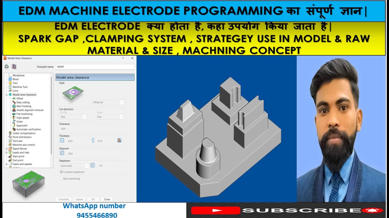 Powermill 3d programming |EDM Machine Electrode |Roughing |Rest Roughing |Finishing |Flat finishing