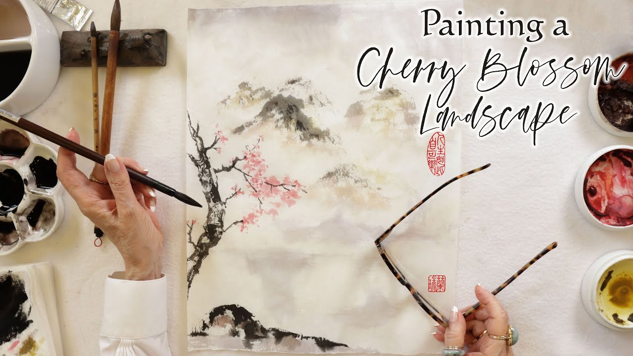 Painting a Cherry Blossom Landscape