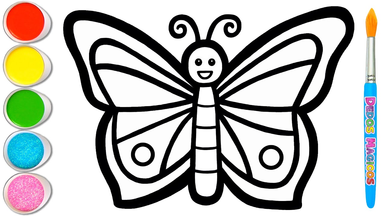 Dibujemos y Pintemos Juntos una Hermosa Mariposa ✨🦋✨ Amigos Animales #153