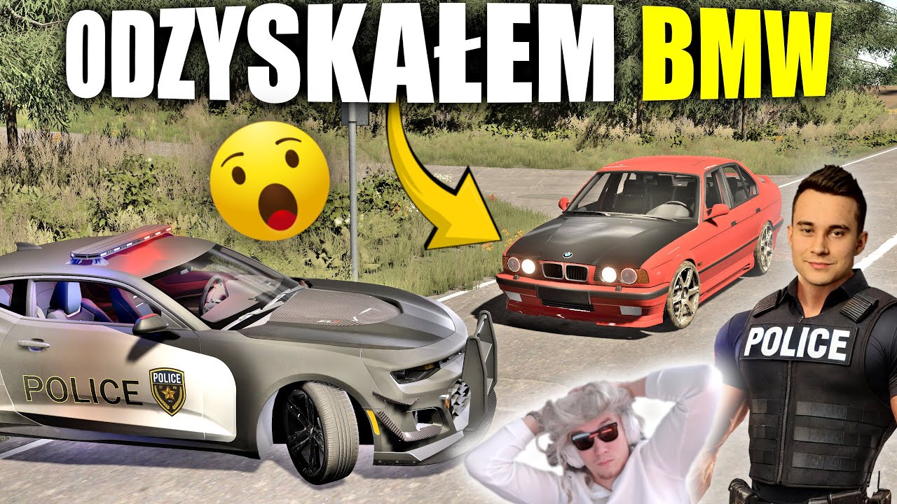 ODZYSKAŁEM MOJE BMW! 🤩 DŁUGI POŚCIG RADIOWOZEM ZA ZŁODZIEJEM! 😱 UCIEKŁ MI? 🔵 