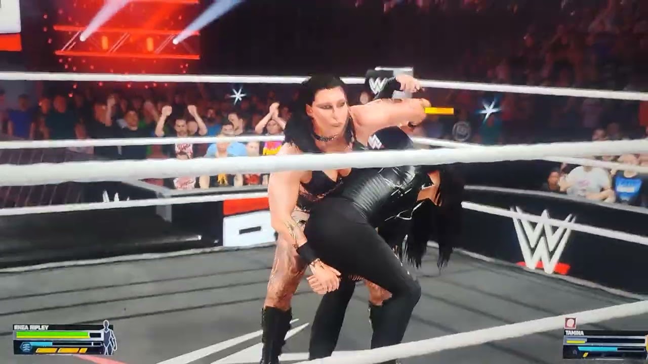 WWE 2k25 faction wars stage 2 event 1 Rhea Ripley vs Tamina casket match Wednesday February 4th 2026