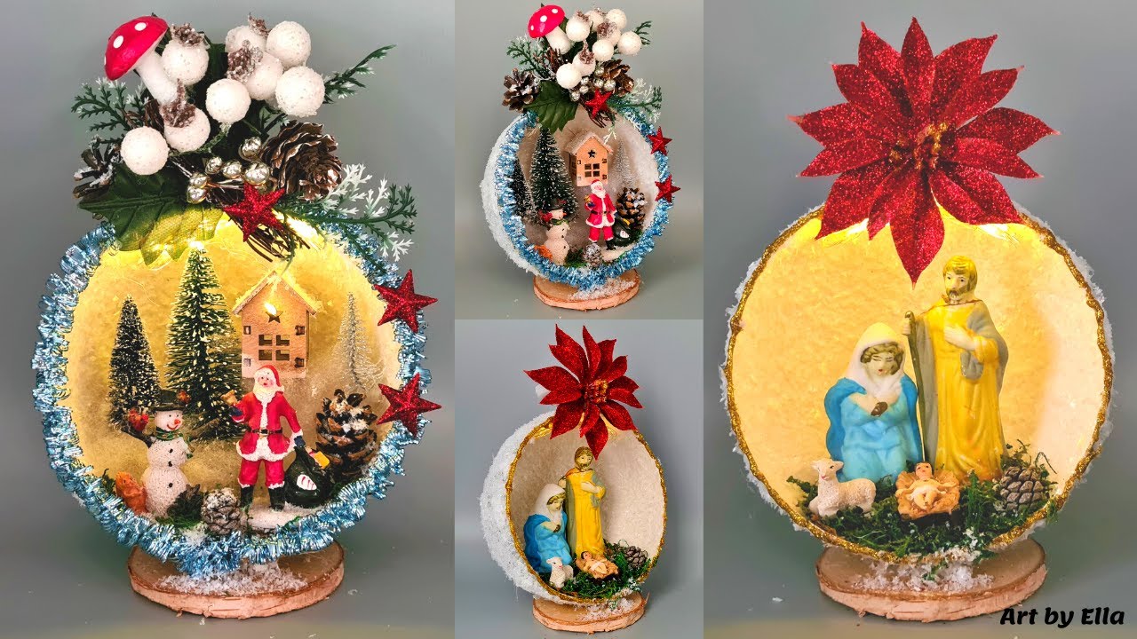 Decoratiuni de Craciun! Idei creative cu peisaj de iarna din glob de plastic!