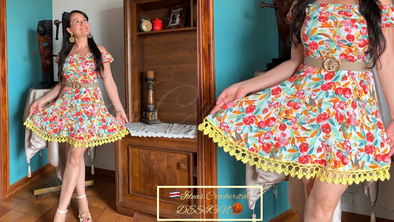 Borde en vestidos tejido a crochet/orillas a ganchillo para faldas y shorts/puntillas de ganchillo