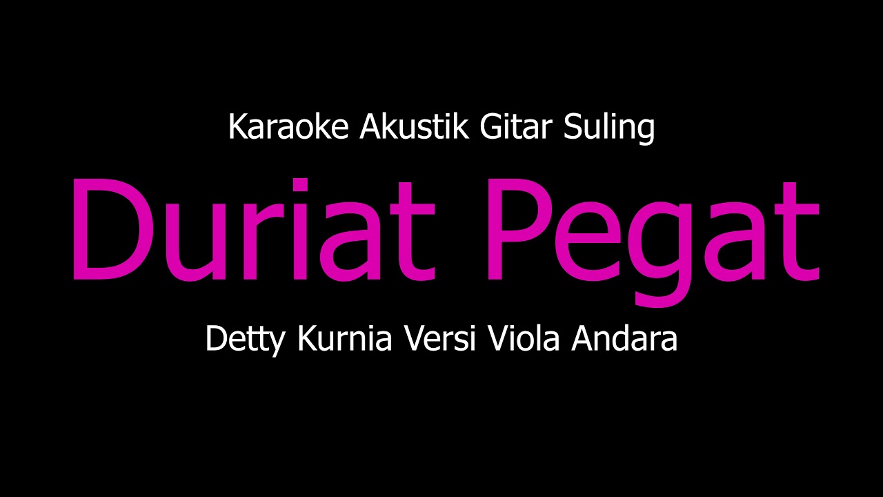 Karaoke Duriat Pegat - Detty Kurnia (Versi Gitar Suling) Kangge Istri