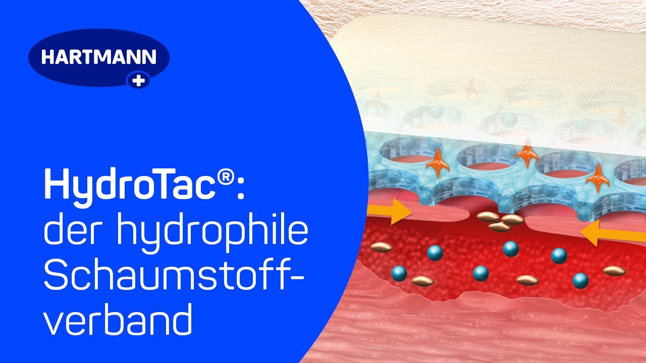 HydroTac®: hydrophile Schaumstoffverband, der trockene Wunden feucht & feuchte Wunden trocken hält