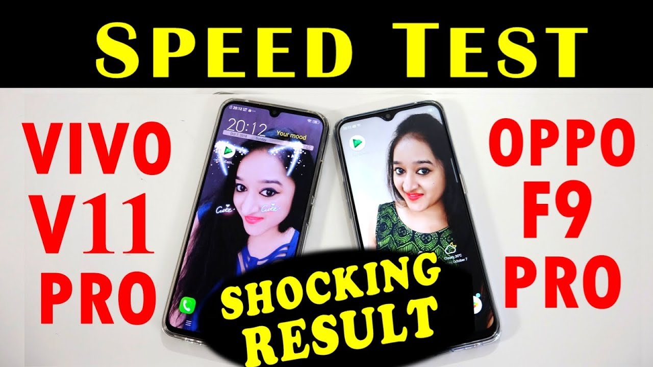 VIVO V11 PRO vs OPPO F9 PRO - Speed Test