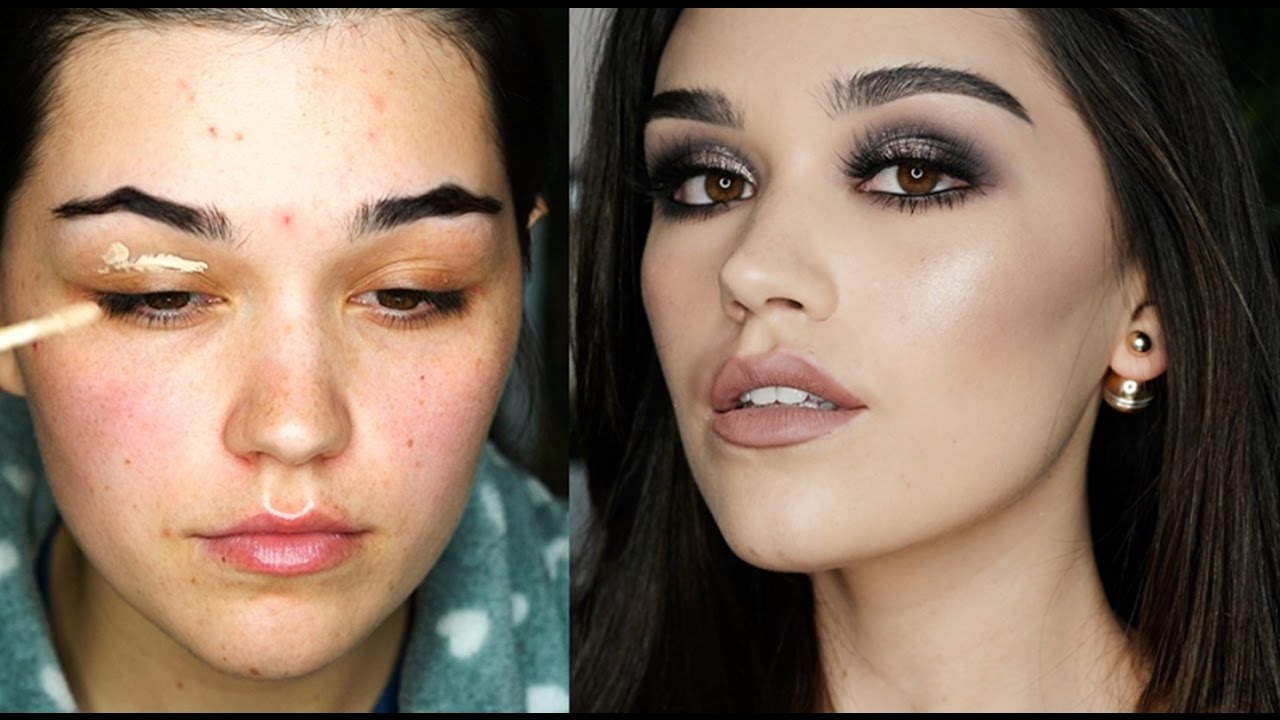 FULL FACE GLAM Smokey Eyes with Glitter