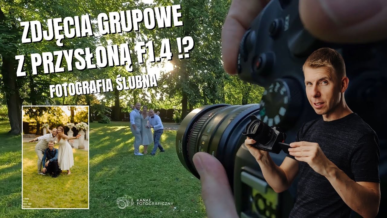 Jak robić zdjęcia grupowe na ślubie w świetle naturalnym przy F1.4 | Fotografia Ślubna