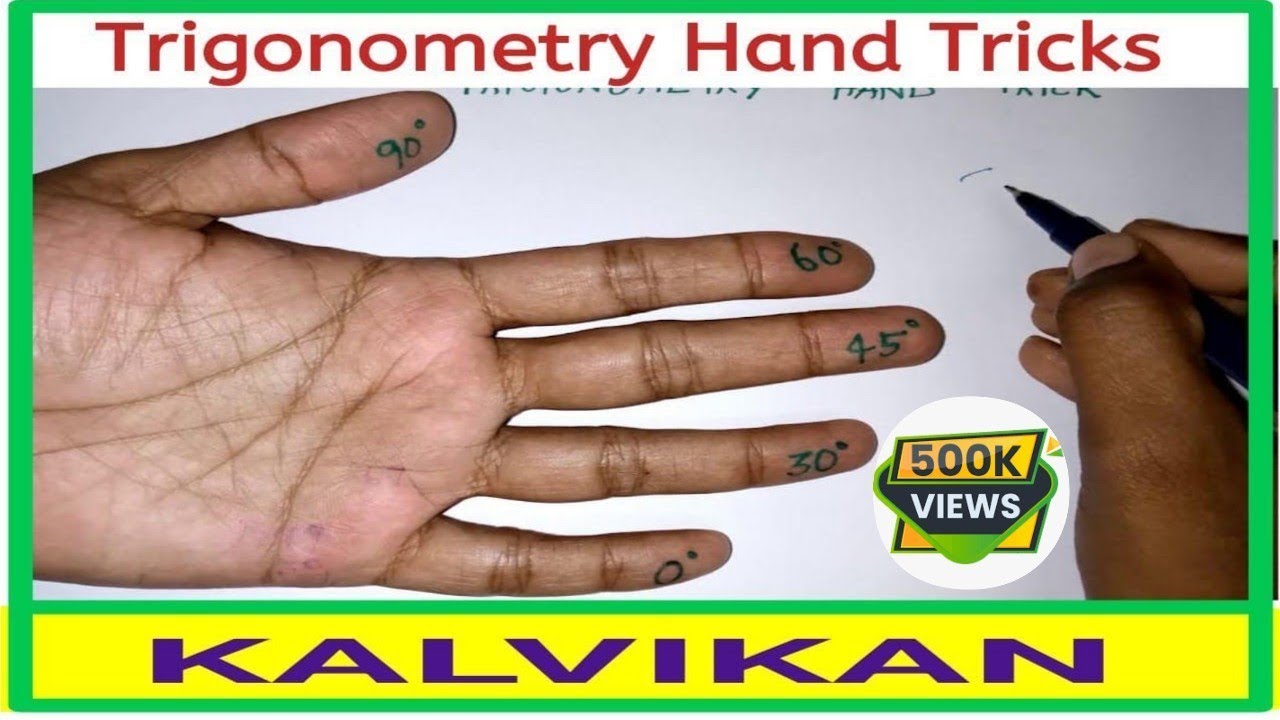 Trigonometry Tricks In Tamil - Hand Trick For Remember Extract Trigonometry Table Values