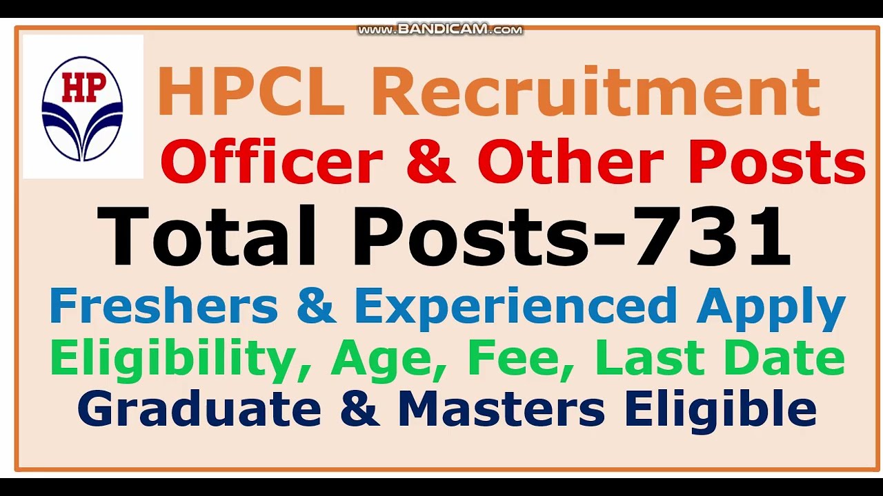 HPCL Recruitment 2026 | Junior Executive & other Posts I B.Tech & Diploma Eligible | New Govt Posts.