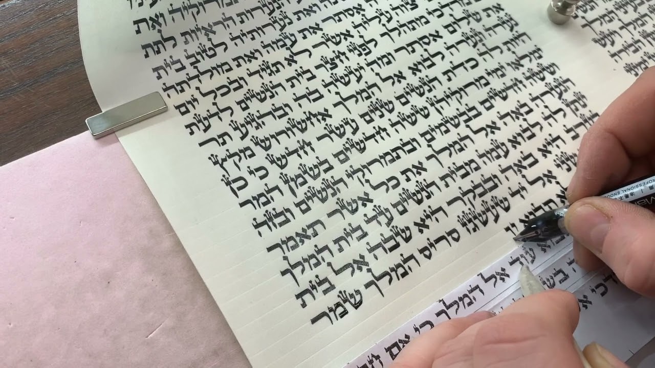 כתיבת מגילת אסתר - כתב ספרדי