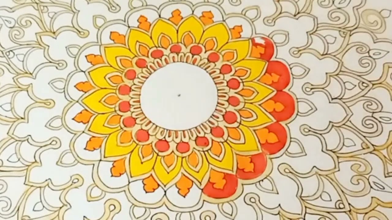Ep 10 | Mandala Art for beginners| How to draw mandala| Art Therapy | New Mandala artwork #yoodelhi 
