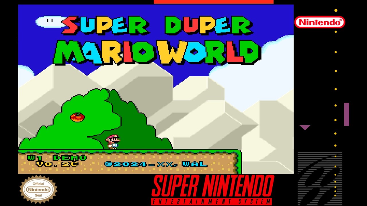 [4K/60FPS] Super Duper Mario World (Demo World 1 V0.2C) (2024-20XX) SMW Hack Прохождение