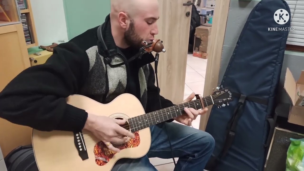 Microphone for harmonica holder