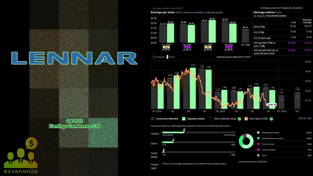 $LEN Lennar Q4 2025 Earnings Conference Call