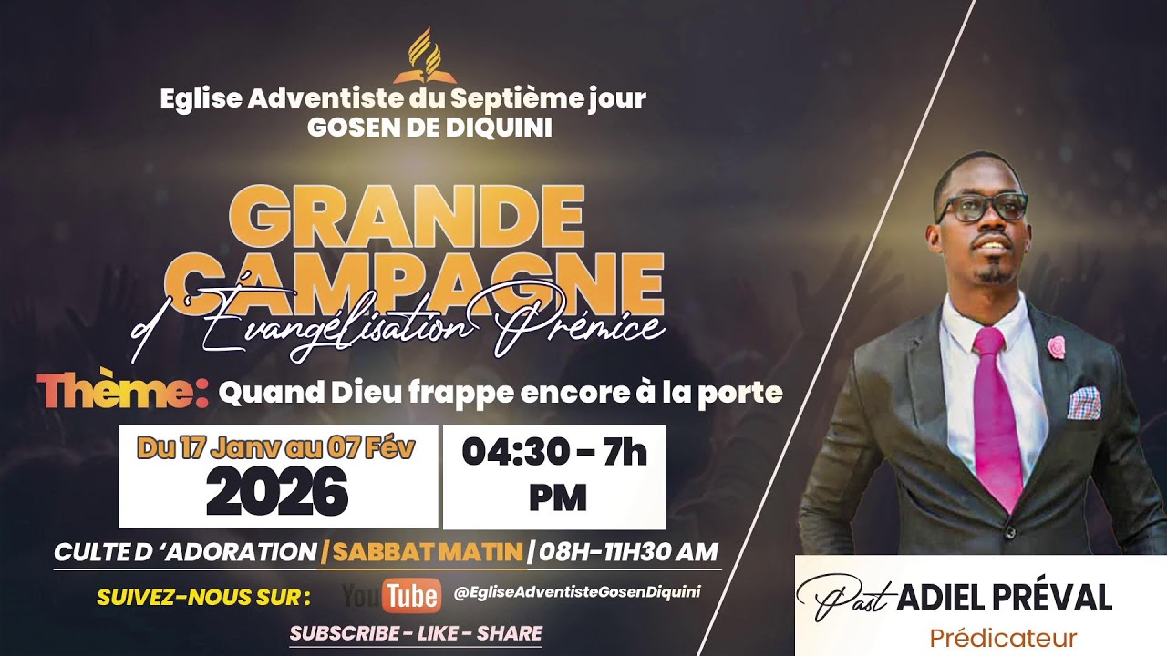 Culte du Sabbat 17 Janvier | Début de la Campagne Prémice 2026