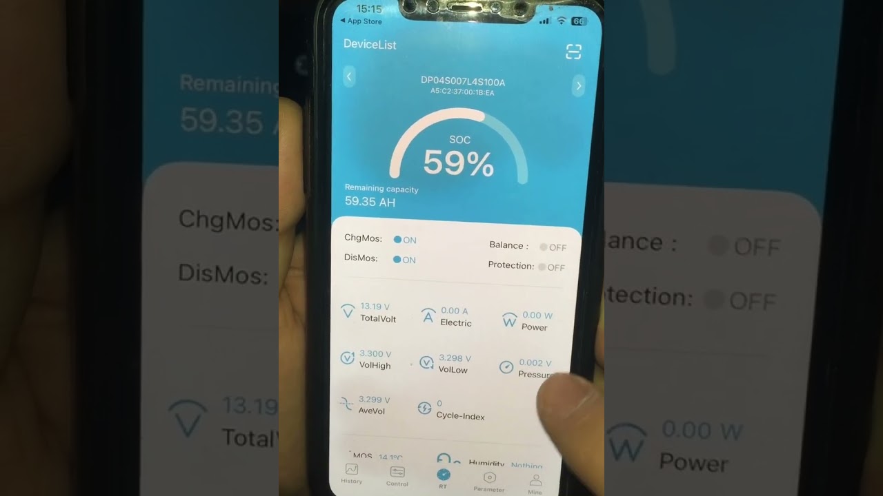 Lifepo4 app settings FUYUE