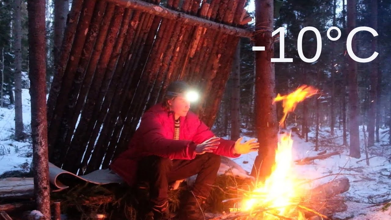 Can I Survive the Night in my Winter Survival Shelter? (No Tent)