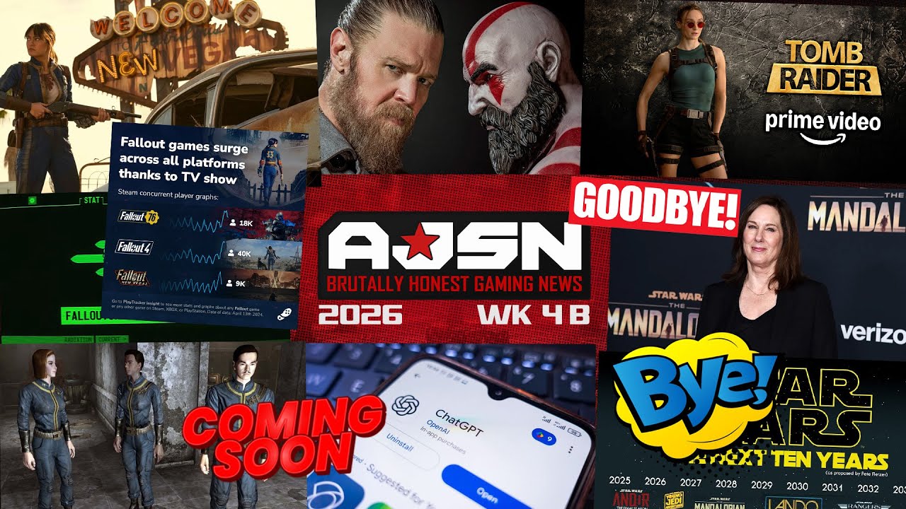 AJSN WK4B - Kathleen Kennedy OUT, Sophie as LARA CROFT, Kratos is CAST, Fallout Series SPIKES Sales