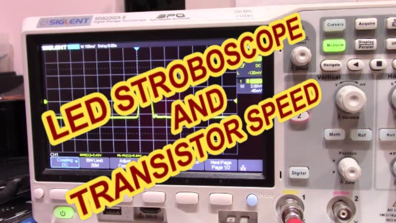 DIY LED stroboscope and transistor speed