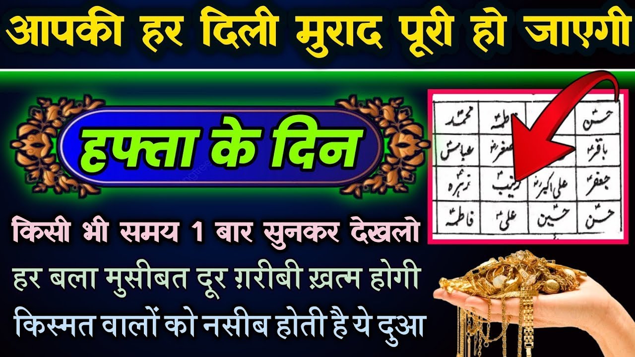 आपकी हर दिली मुराद पूरी होगी हफ़्ते में एक दिन भी सुन ली तो बरकत होगी