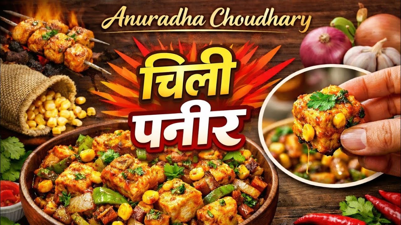 👉 🌶 रेस्टोरेंट स्टाइल चिली पनीर रेसिपी | Spicy & Crispy Chilli Paneer | Anuradha Choudhary Kitchen